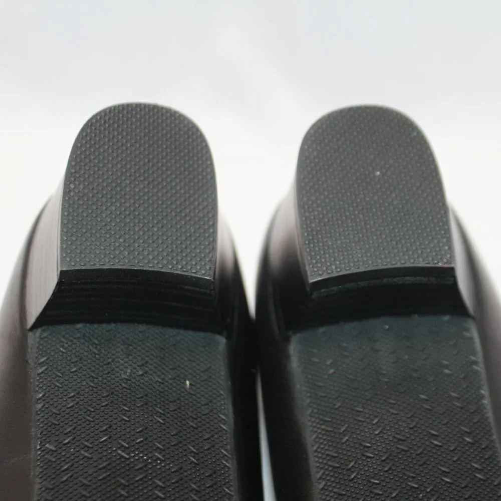 SAS Regina Black Leather Heels